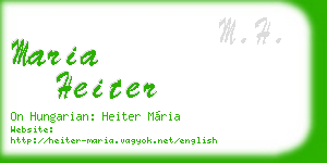 maria heiter business card