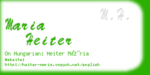 maria heiter business card